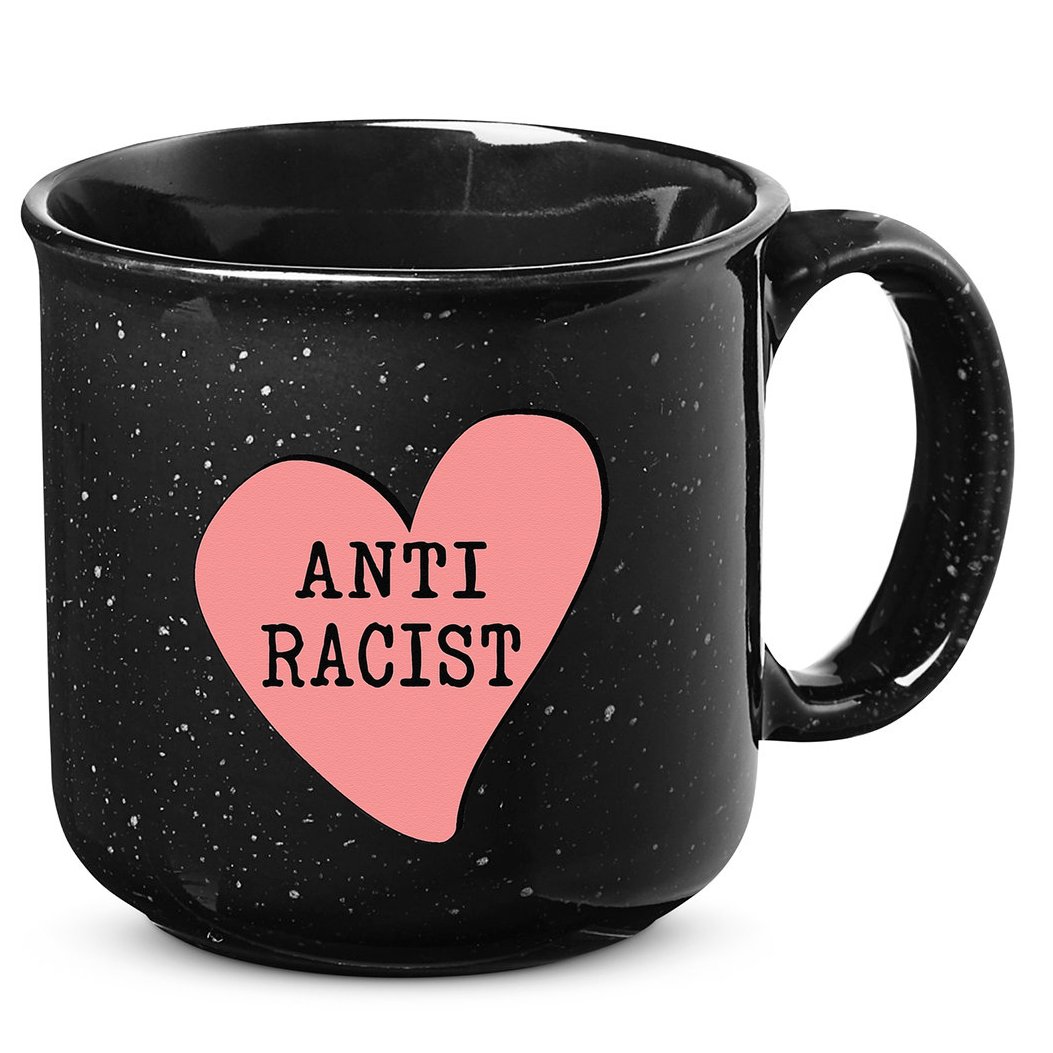 Love Blm Support Racial Equality Protest Heart Anti Racist 15oz Campfire Ceramic Mug