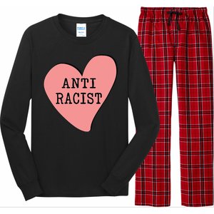 Love Blm Support Racial Equality Protest Heart Anti Racist Long Sleeve Pajama Set