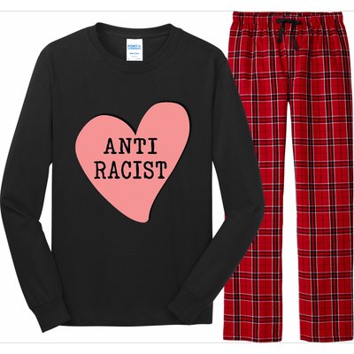 Love Blm Support Racial Equality Protest Heart Anti Racist Long Sleeve Pajama Set