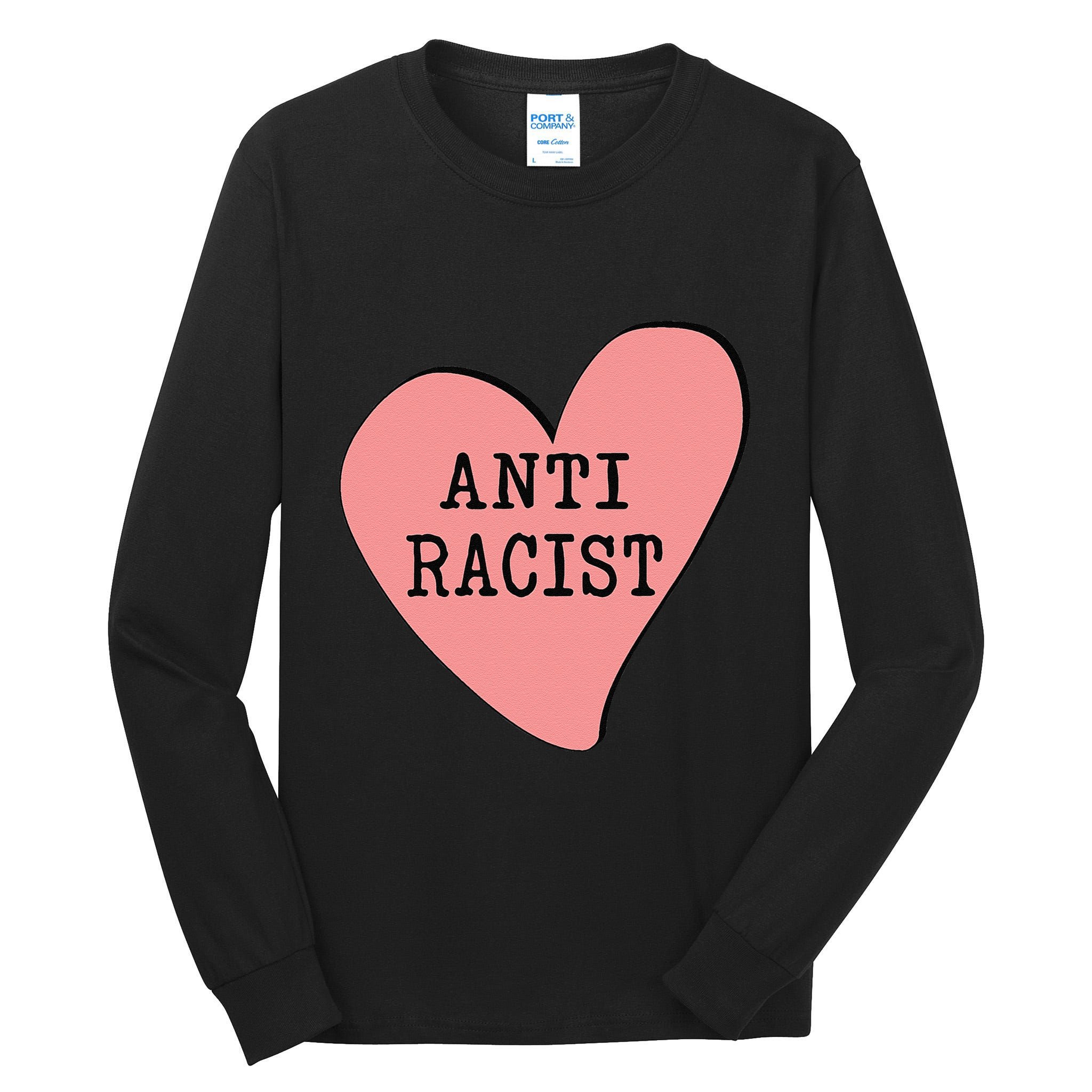 Love Blm Support Racial Equality Protest Heart Anti Racist Tall Long Sleeve T-Shirt
