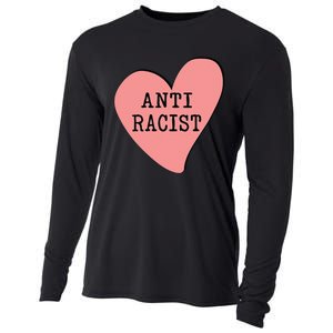 Love Blm Support Racial Equality Protest Heart Anti Racist Cooling Performance Long Sleeve Crew