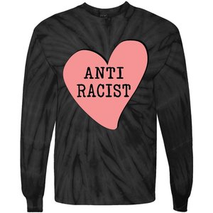 Love Blm Support Racial Equality Protest Heart Anti Racist Tie-Dye Long Sleeve Shirt