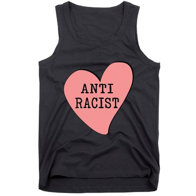 Love Blm Support Racial Equality Protest Heart Anti Racist Tank Top