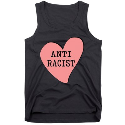 Love Blm Support Racial Equality Protest Heart Anti Racist Tank Top