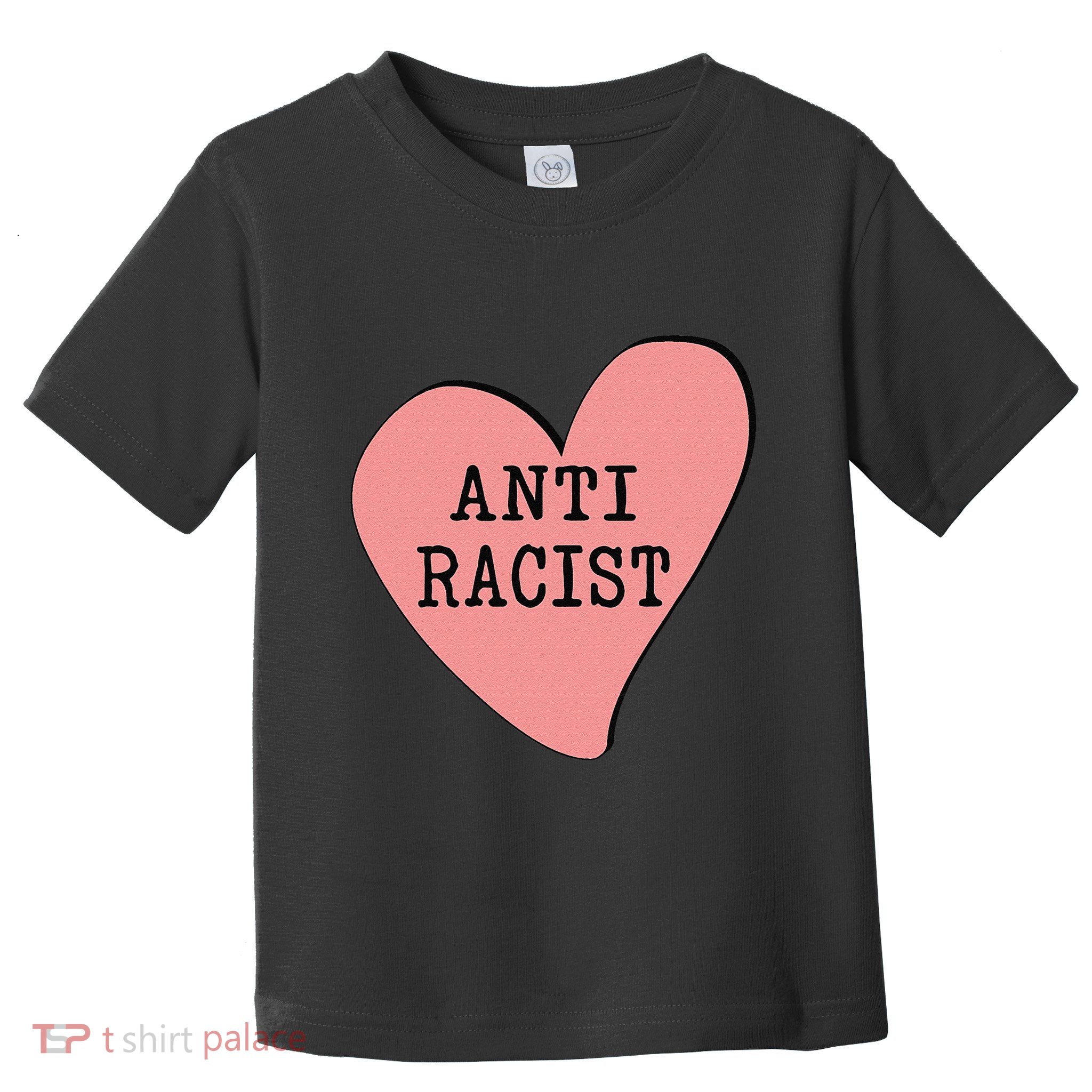 Love Blm Support Racial Equality Protest Heart Anti Racist Toddler T-Shirt