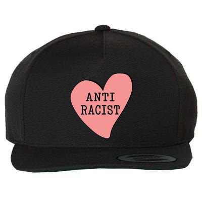 Love Blm Support Racial Equality Protest Heart Anti Racist Wool Snapback Cap
