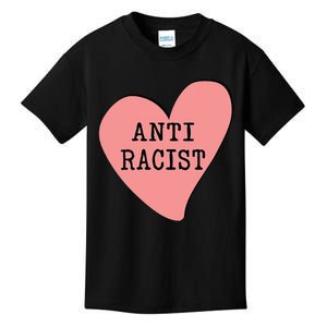 Love Blm Support Racial Equality Protest Heart Anti Racist Kids T-Shirt