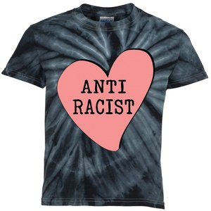 Love Blm Support Racial Equality Protest Heart Anti Racist Kids Tie-Dye T-Shirt