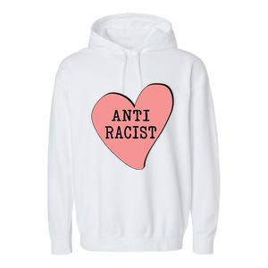 Love Blm Support Racial Equality Protest Heart Anti Racist Garment-Dyed Fleece Hoodie