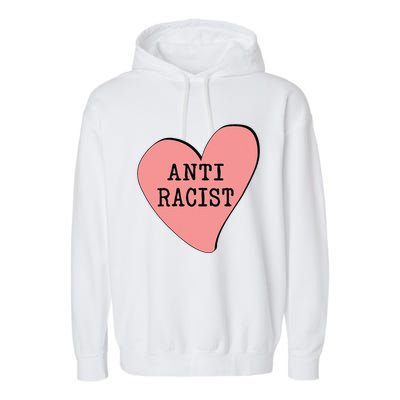 Love Blm Support Racial Equality Protest Heart Anti Racist Garment-Dyed Fleece Hoodie