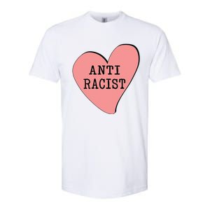 Love Blm Support Racial Equality Protest Heart Anti Racist Softstyle CVC T-Shirt