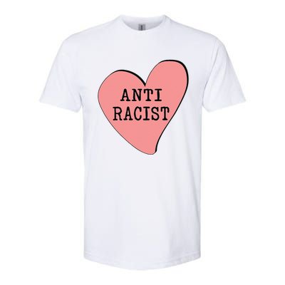 Love Blm Support Racial Equality Protest Heart Anti Racist Softstyle® CVC T-Shirt