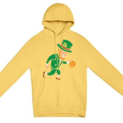 Leprechaun Basketball St Patricks Day Sport Gift Premium Pullover Hoodie