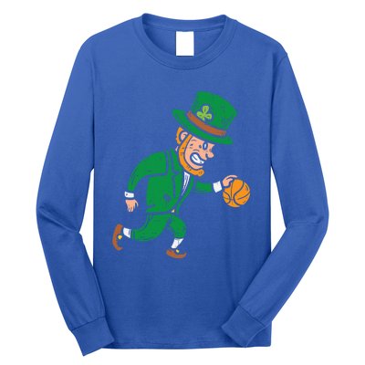 Leprechaun Basketball St Patricks Day Sport Gift Long Sleeve Shirt