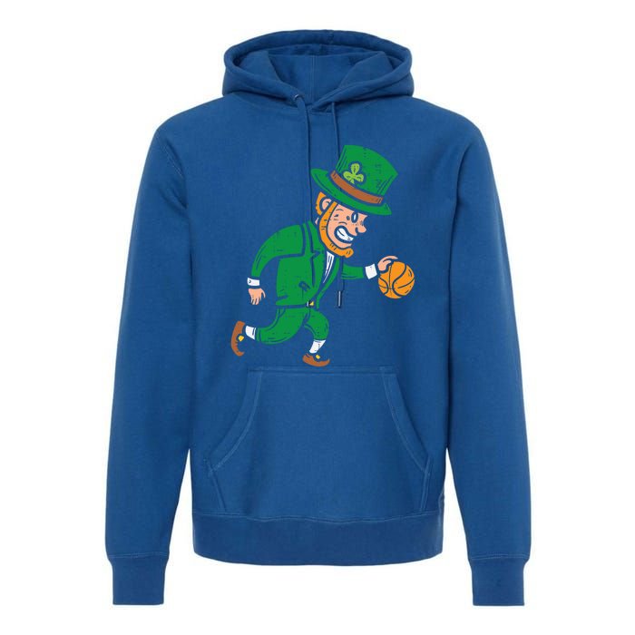 Leprechaun Basketball St Patricks Day Sport Gift Premium Hoodie