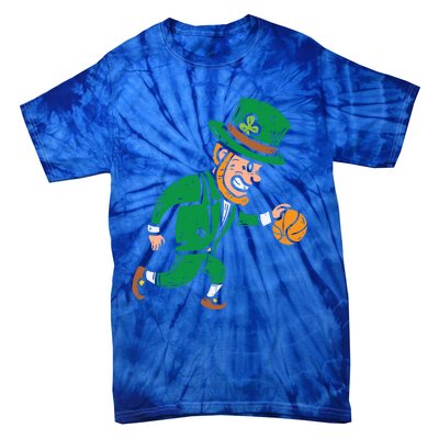 Leprechaun Basketball St Patricks Day Sport Gift Tie-Dye T-Shirt