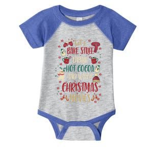 Let's Bake Stuff Hot Cocoa Watch Christmas Movies Gift Great Gift Infant Baby Jersey Bodysuit