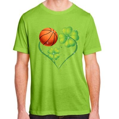 Love Basketball Shamrock Clover Saint Patrick's Day Gift Adult ChromaSoft Performance T-Shirt