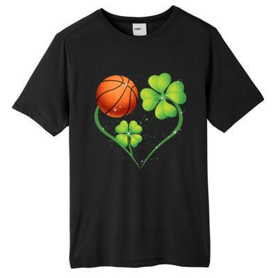 Love Basketball Shamrock Clover Saint Patrick's Day Gift Tall Fusion ChromaSoft Performance T-Shirt