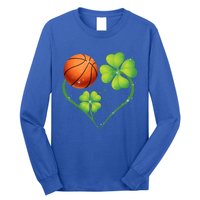 Love Basketball Shamrock Clover Saint Patrick's Day Gift Long Sleeve Shirt