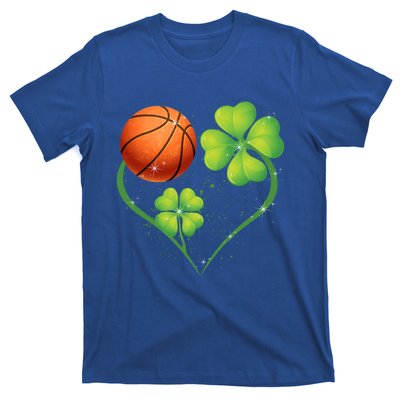 Love Basketball Shamrock Clover Saint Patrick's Day Gift T-Shirt