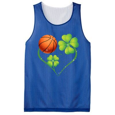 Love Basketball Shamrock Clover Saint Patrick's Day Gift Mesh Reversible Basketball Jersey Tank