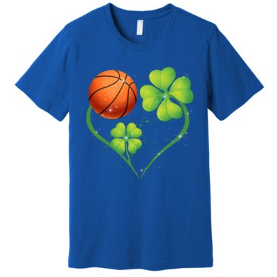 Love Basketball Shamrock Clover Saint Patrick's Day Gift Premium T-Shirt