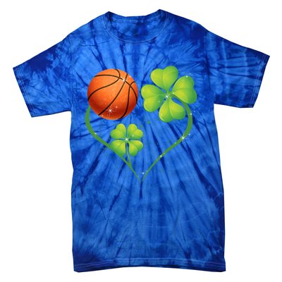 Love Basketball Shamrock Clover Saint Patrick's Day Gift Tie-Dye T-Shirt