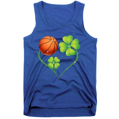 Love Basketball Shamrock Clover Saint Patrick's Day Gift Tank Top