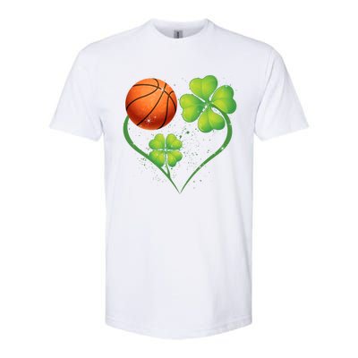 Love Basketball Shamrock Clover Saint Patrick's Day Gift Softstyle® CVC T-Shirt