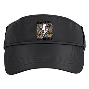 Leopard Baseball Softball Lightning Mom Retro Mother's Day Adult Drive Performance Visor