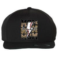 Leopard Baseball Softball Lightning Mom Retro Mother's Day Wool Snapback Cap