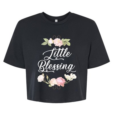 Little Blessing Son Daughter Newborn Family Gift Bella+Canvas Jersey Crop Tee