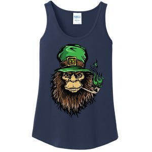 Leprechaun Bigfoot St Patricks Day Ladies Essential Tank