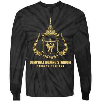 Lumpinee Boxing Stadium Bangkok Thailand Muay Thai Boxing Tie-Dye Long Sleeve Shirt