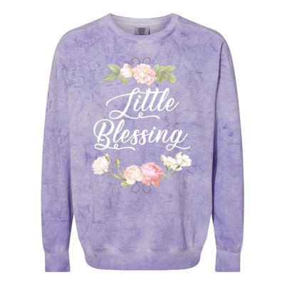 Little Blessing Son Daughter Newborn Family Gift Colorblast Crewneck Sweatshirt