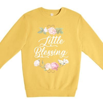 Little Blessing Son Daughter Newborn Family Gift Premium Crewneck Sweatshirt