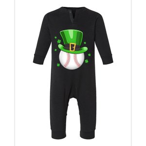 Leprechaun Baseball St Patricks Day Baseball Mom Gift Infant Fleece One Piece