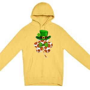 Leprechaun Basketball Shamrock St Patricks Day Irish Gift Premium Pullover Hoodie