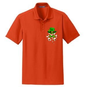 Leprechaun Basketball Shamrock St Patricks Day Irish Gift Dry Zone Grid Polo