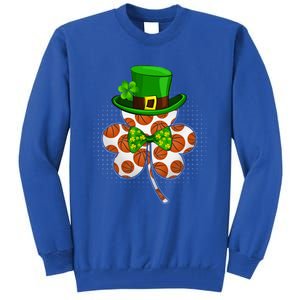 Leprechaun Basketball Shamrock St Patricks Day Irish Gift Tall Sweatshirt