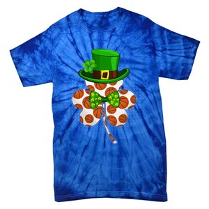 Leprechaun Basketball Shamrock St Patricks Day Irish Gift Tie-Dye T-Shirt