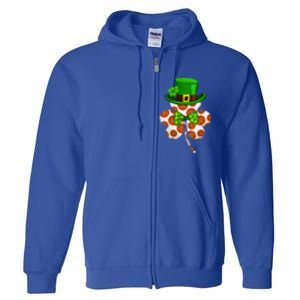 Leprechaun Basketball Shamrock St Patricks Day Irish Gift Full Zip Hoodie