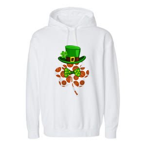 Leprechaun Basketball Shamrock St Patricks Day Irish Gift Garment-Dyed Fleece Hoodie