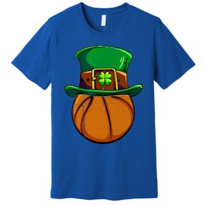 Leprechaun Basketball Shamrock St Patricks Day Irish Gift Cool Gift Premium T-Shirt