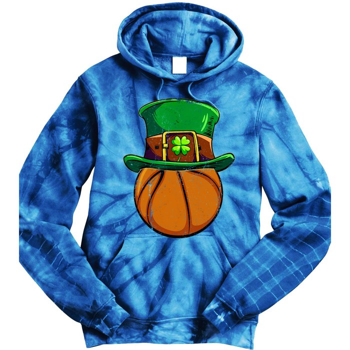 Leprechaun Basketball Shamrock St Patricks Day Irish Gift Cool Gift Tie Dye Hoodie