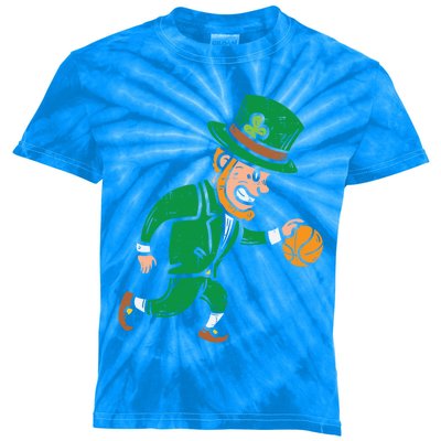 Leprechaun Basketball St Patricks Day Sport Gift Meaningful Gift Kids Tie-Dye T-Shirt