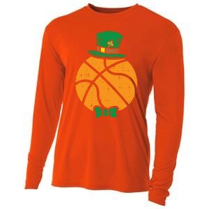 Leprechaun Basketball St Patricks Day Sports Gift Cooling Performance Long Sleeve Crew