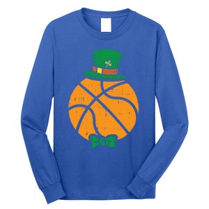 Leprechaun Basketball St Patricks Day Sports Gift Long Sleeve Shirt