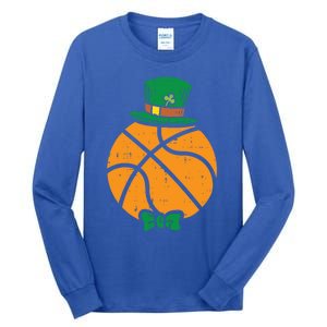 Leprechaun Basketball St Patricks Day Sports Gift Tall Long Sleeve T-Shirt